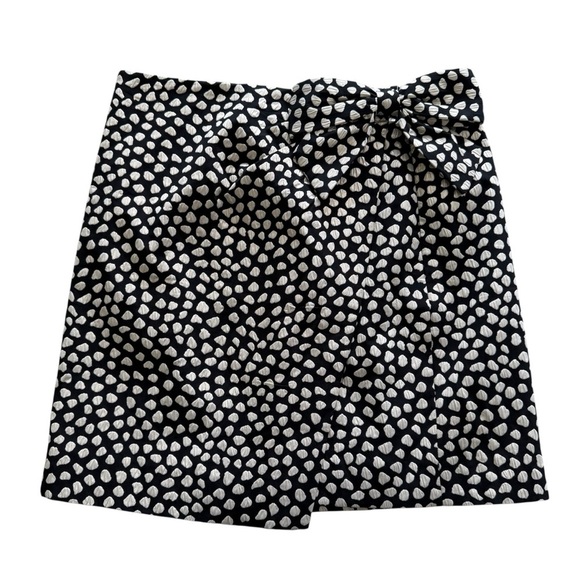 J. Crew Metallic Gold & Black Pebble Print Mini Skirt Size 8 - Picture 5 of 16